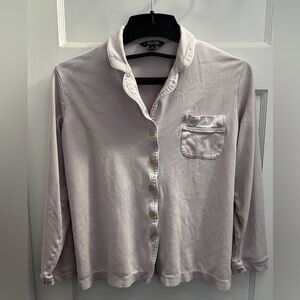 Brooks Brothers Supima Cotton Pajama Set – Light Pink with White Piping Size M